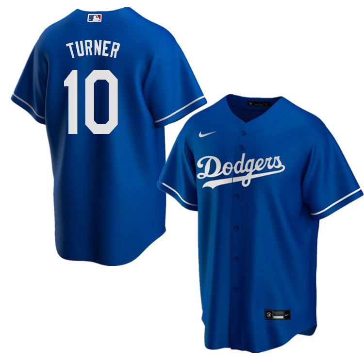 Nike Men #10 Justin Turner Los Angeles Dodgers Baseball Jerseys Sale-Blue